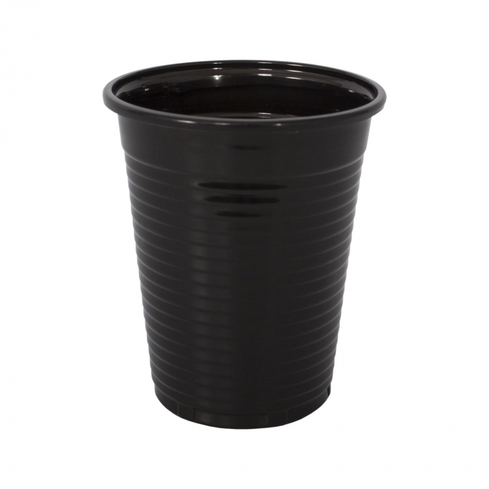 Paquet de 100 gobelets de rinçage en plastique noir