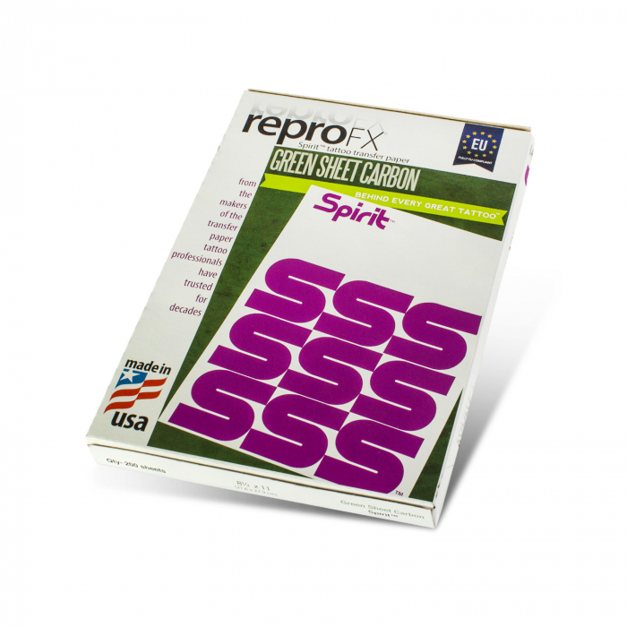 ReproFX Spirit Classic - Papier carbone vert pour transferts à la main - 1 épaisseur (21.6cm x 27.9cm)