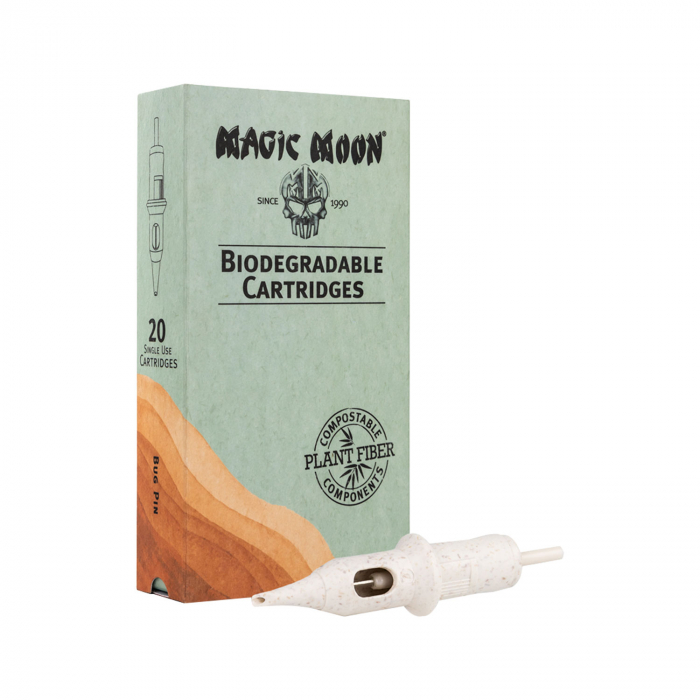 Boîte de 20 cartouches biodégradables Magic Moon - 0.25mm Round Liner Bugpin Long Taper
