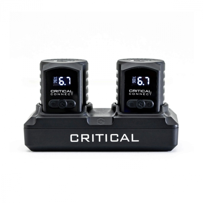 Ensemble de batteries universelles Critical Connect Shorty (deux batteries + station d'accueil + pédale de commande)