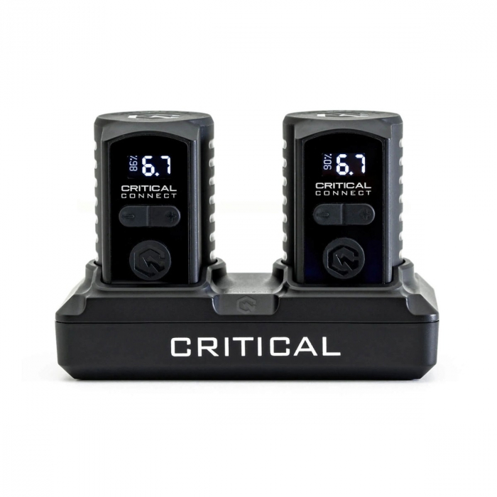 Ensemble de batteries universelles Critical Connect (deux batteries + station d'accueil + pédale de commande)