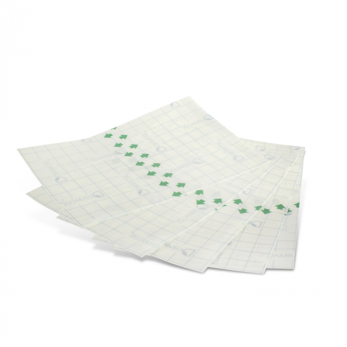 Pack de 5 feuilles pré-découpées de Dermalize Pro - Film protecteur pour tatouage - 15 x 10 cm