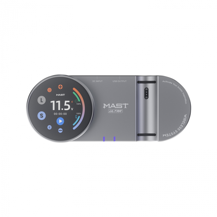 Machine à tatouer Dragonhawk Mast Archer Ultra avec station de charge - gris mat - stroke de 4,5 mm