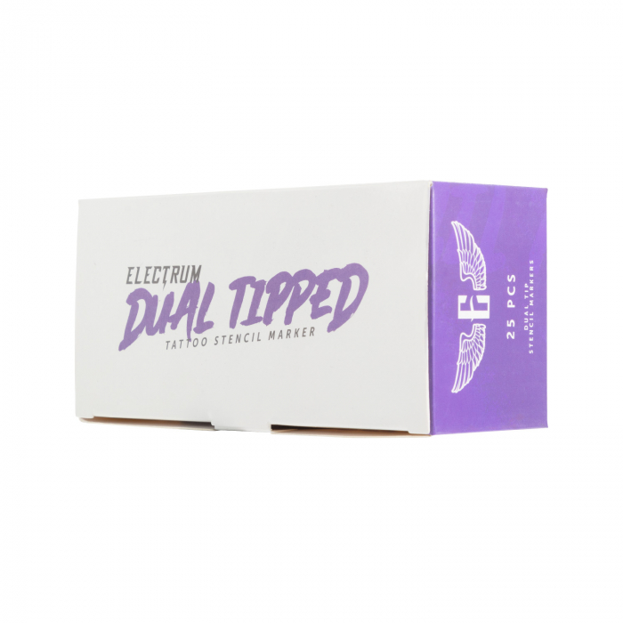 Boîte de 25 marqueurs pour la peau à double pointe Electrum - Violet