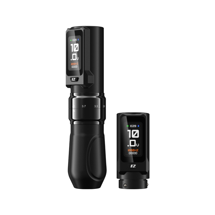 EZ P3 Pro Touch Pen de Tatouage Sans Fil avec Batterie Supplémentaire - Noir
