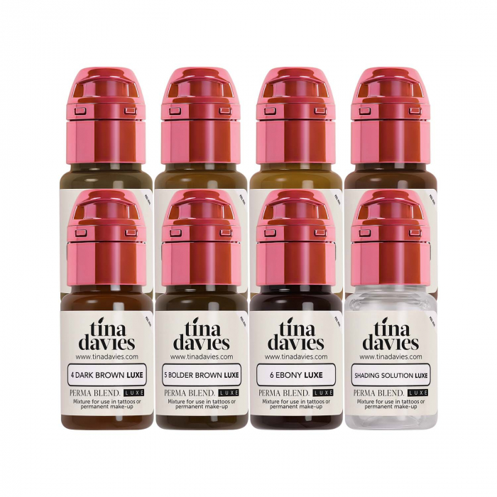 Encre Perma Blend Luxe PMU - Collection sourcils I Love Ink de Tina Davies - 8x15ml