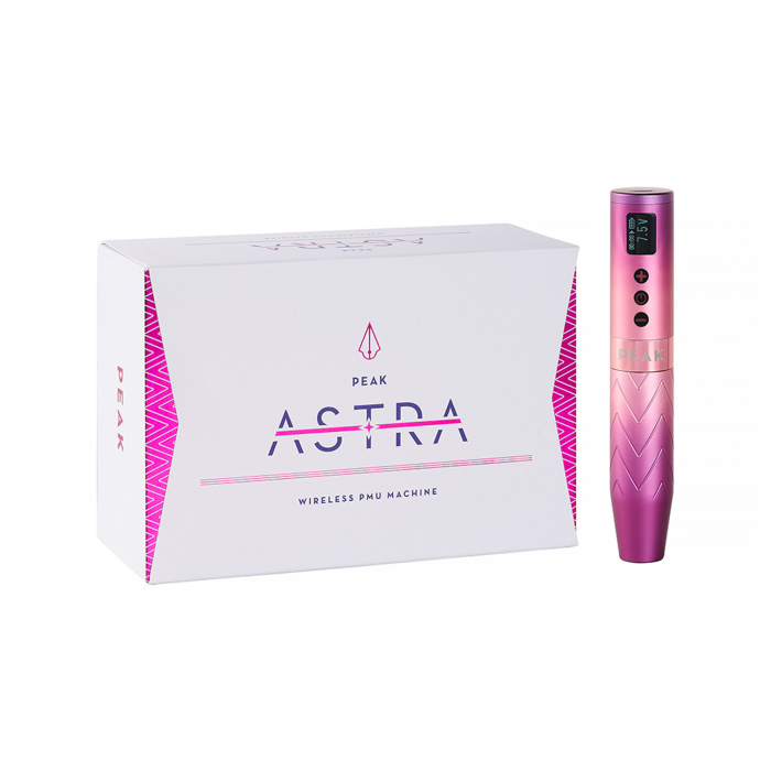 Peak Astra - Machine PMU à stylo sans fil avec frappe réglable - Rose Quartz