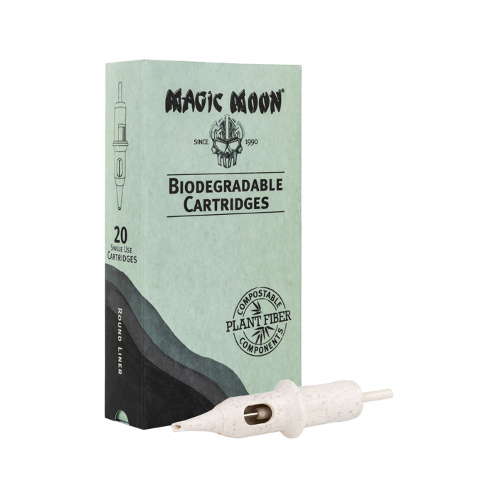 Boîte de 20 cartouches biodégradables Magic Moon 0.35MM Round Liner Long Taper