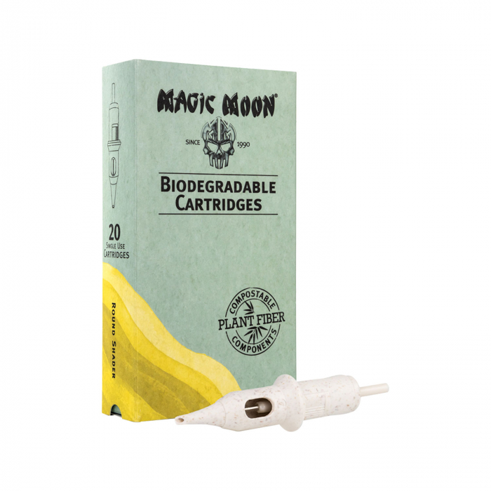 Boîte de 20 cartouches biodégradables Magic Moon - 0.30mm Round Shader Long Taper