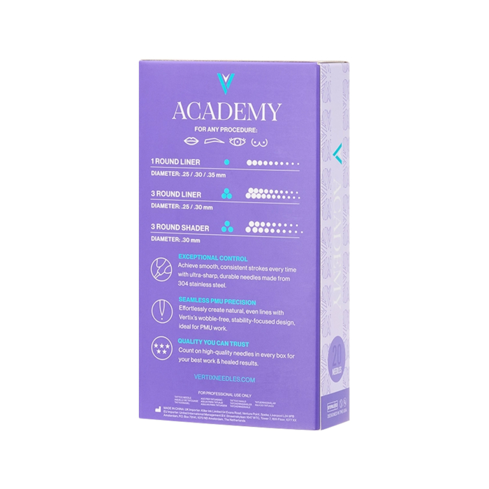 Box of 20 Vertix Academy Cartridges Round Shader Long Taper