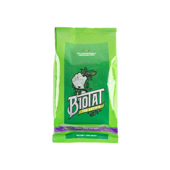 Pack de 40 lingettes de savon vert anesthésiant BIOTAT