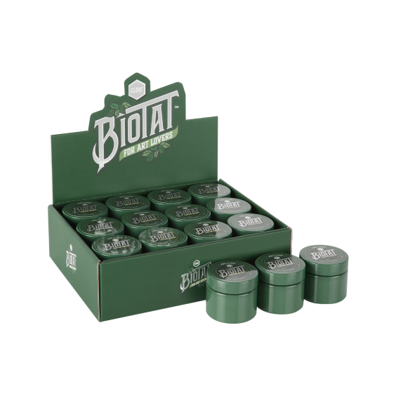 Boîte de 12 BIOTAT Beurre doux Clove pour tatouage 50 ml Présentoir de studio