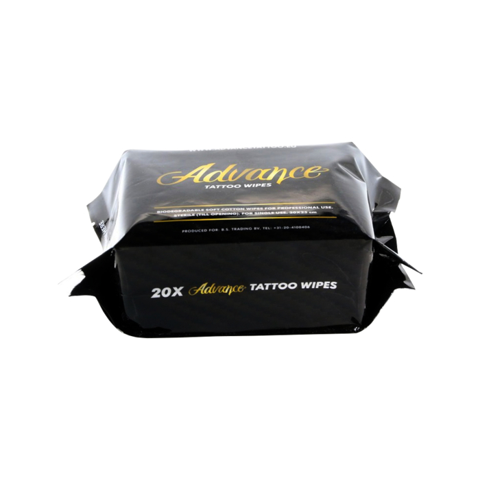 Paquet de 20 lingettes biodégradables Advance Tattoo 135x105x55mm