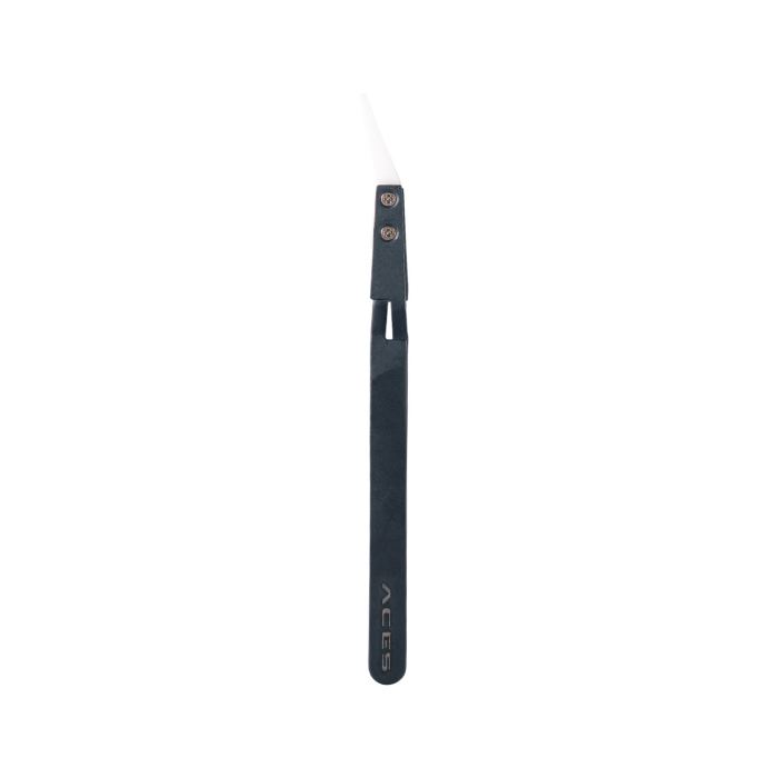 Pince noire inclinée pour bijoux avec embout céramique - Aces Supply