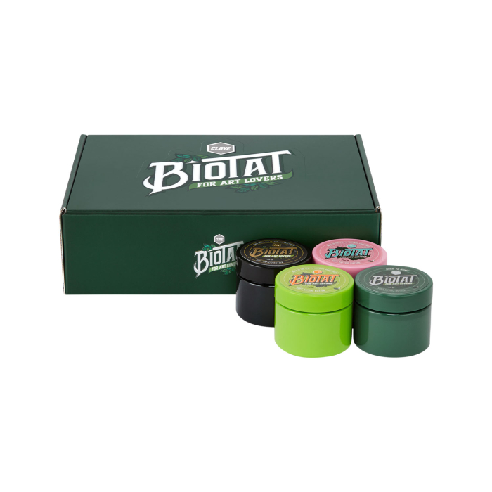 Boîte de 12 assortis BIOTAT Beurre doux pour tatouage 50 ml Présentoir de studio
