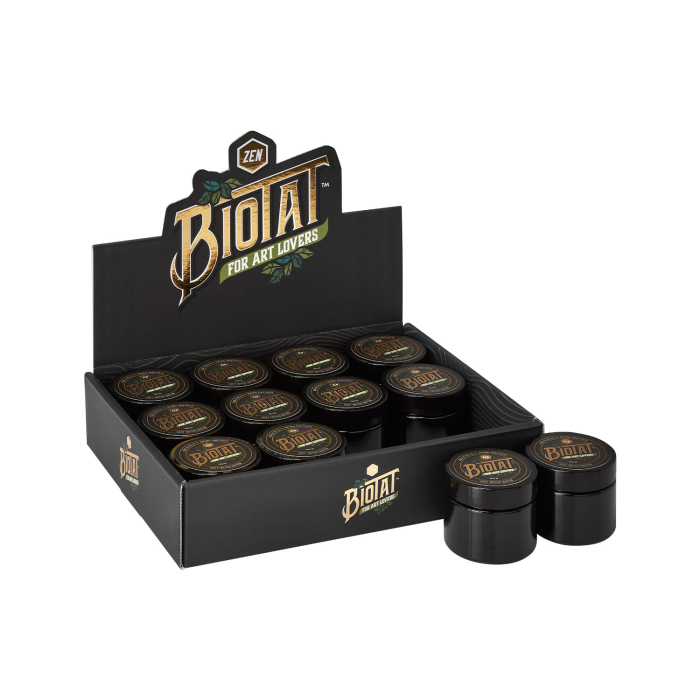 Boîte de 12 BIOTAT Beurre doux Zen pour tatouage 50 ml Présentoir de studio