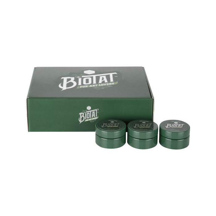 Boîte de 24 BIOTAT Beurre doux Clove pour tatouage 25 ml Présentoir de studio