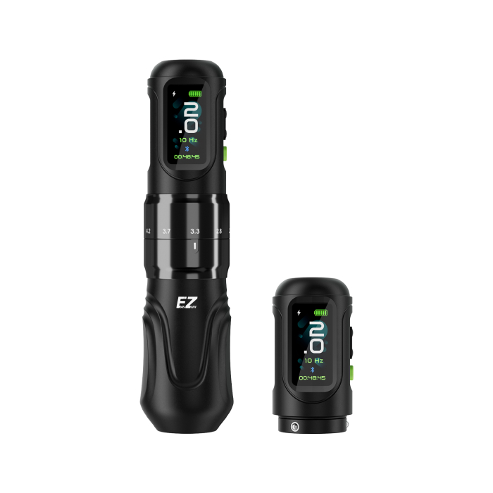 Pen de tatouage sans fil EZ P6 avec batterie supplémentaire - Noir