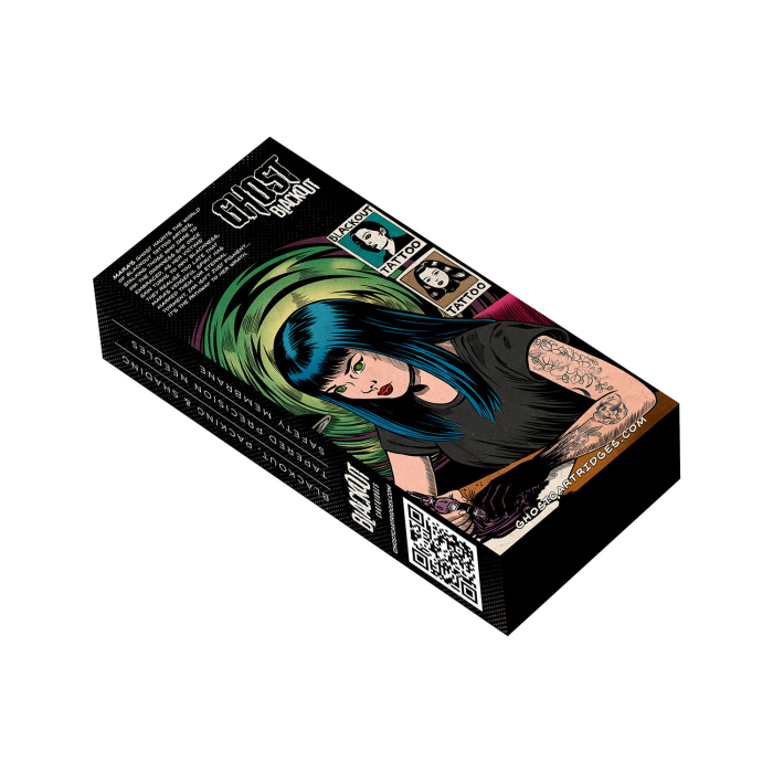 Box of 15 Ghost Blackout Needle Cartridges Soft Edge Magnum Long Taper