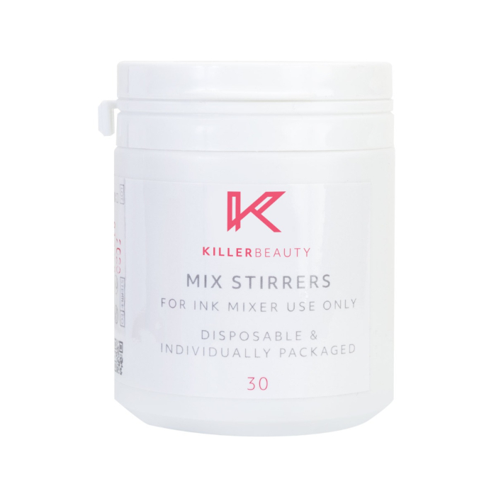 Pot de 30 agitateurs en plastique stériles Killer Beauty pour mélangeur d'encre