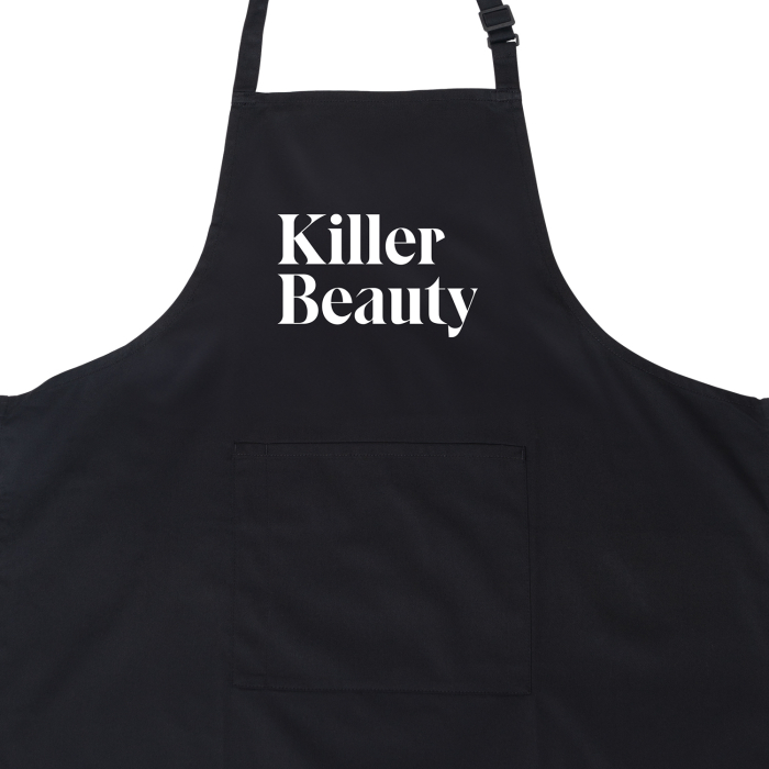 Tablier Killer Beauty noir avec poche