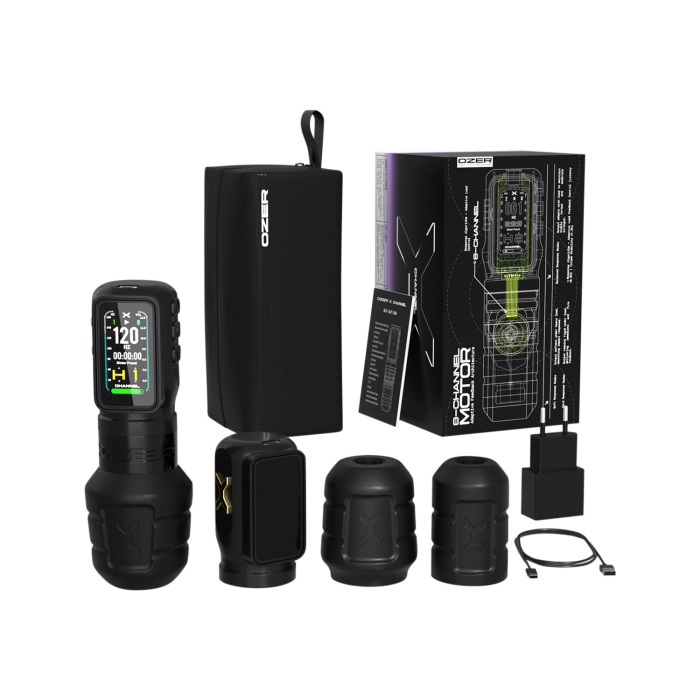 Ozer X Channel Wireless Tattoo Machine - Black