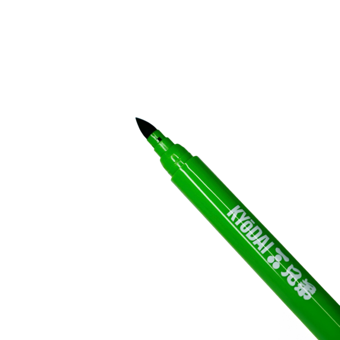 Pack de 5 stylos pinceaux à pointe ferme Kyodai - Midori Green