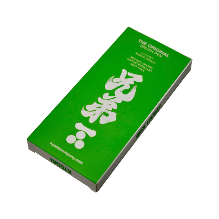 Pack de 5 stylos pinceaux à pointe ferme Kyodai - Midori Green