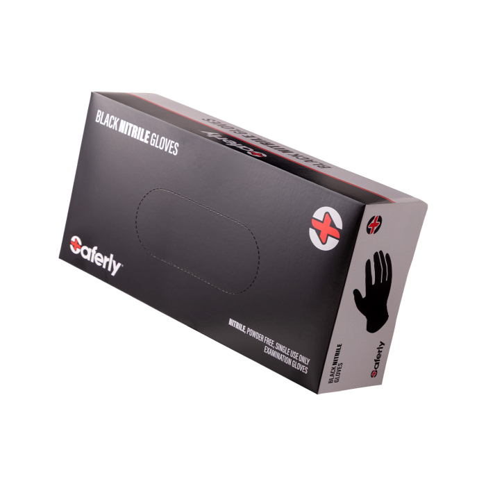 Boîte de 100 gants en nitrile noirs Saferly