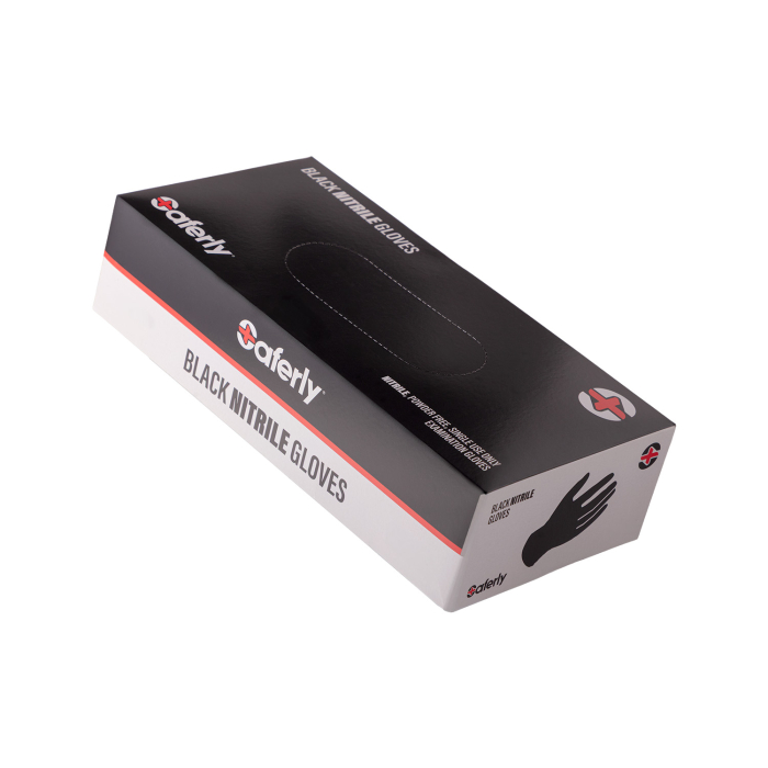 Boîte de 100 gants en nitrile noirs Saferly