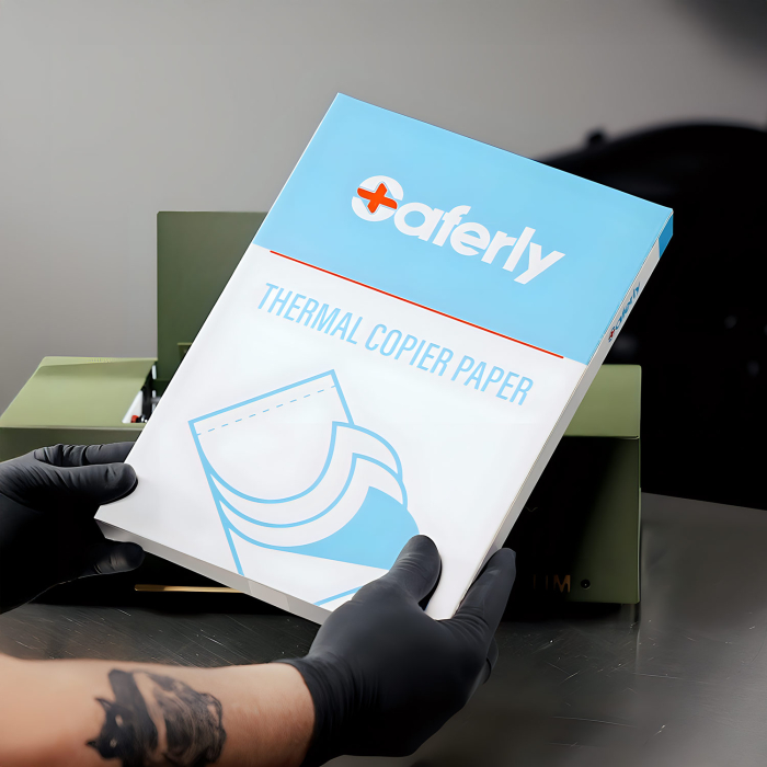 Box of Saferly Tattoo Thermal Image Copier Stencil Paper (8.5