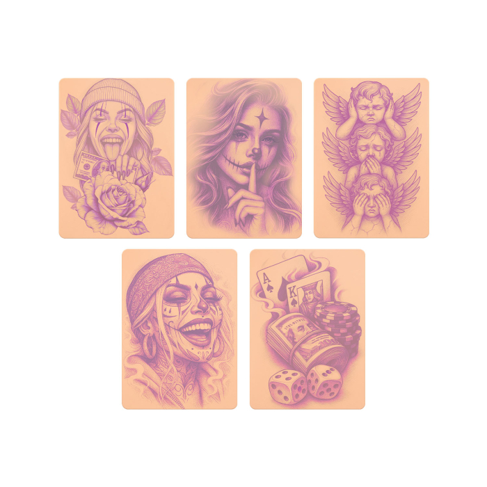 Ensemble de 5 Stencils Skins® à motifs pré-imprimés - Original