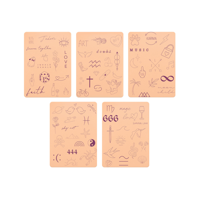 Ensemble de 5 Stencils Skins® à motifs pré-imprimés - Original