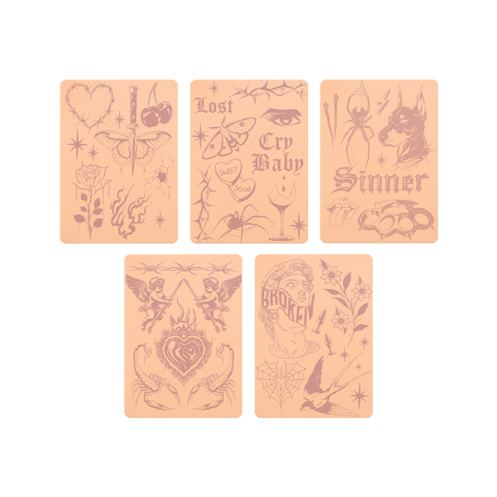 Ensemble de 5 Stencils Skins® à motifs pré-imprimés - Original