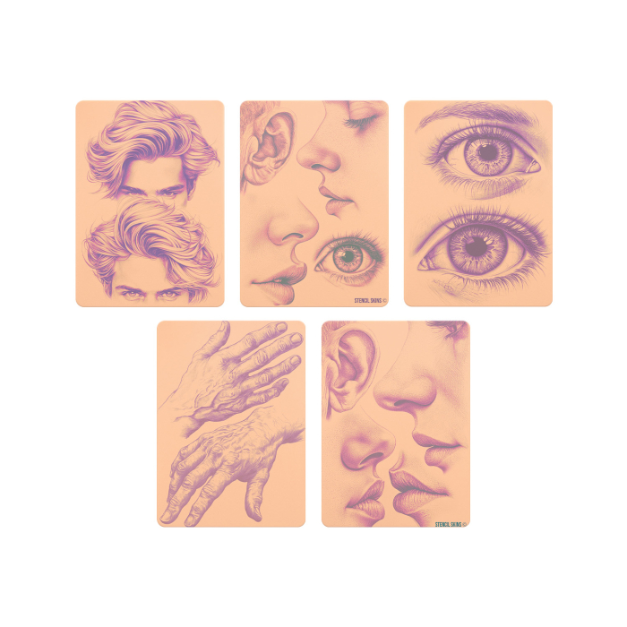 Ensemble de 5 Stencil Skins® à motifs pré-imprimés - Extra Soft