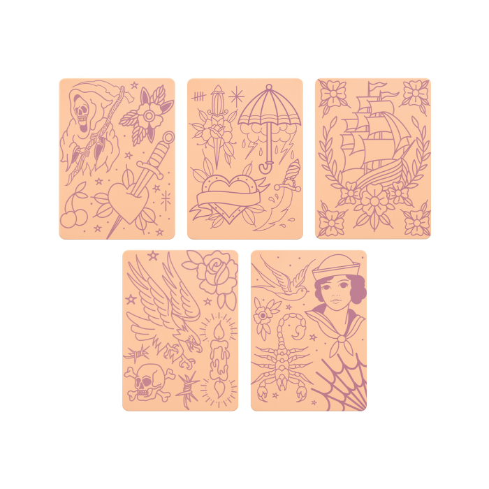 Ensemble de 5 Stencils Skins® à motifs pré-imprimés - Original
