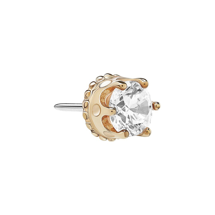 Couronne sans filetage avec bijou en or 14 carats Tilum