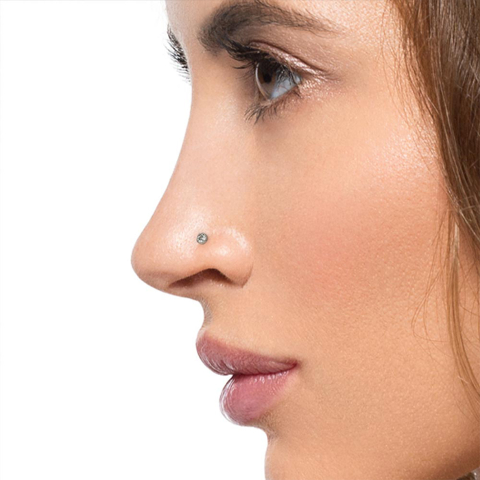 Os pour narine en titane Tilum avec bijou serti sur une lunette Martini