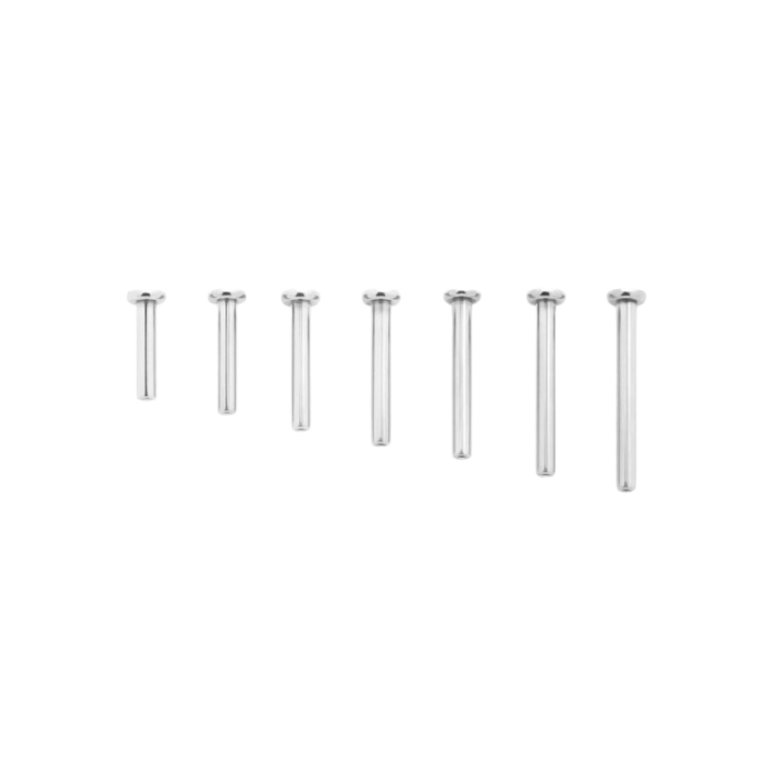 Tige pour labret à disque plat sans filetage en titane Tilum