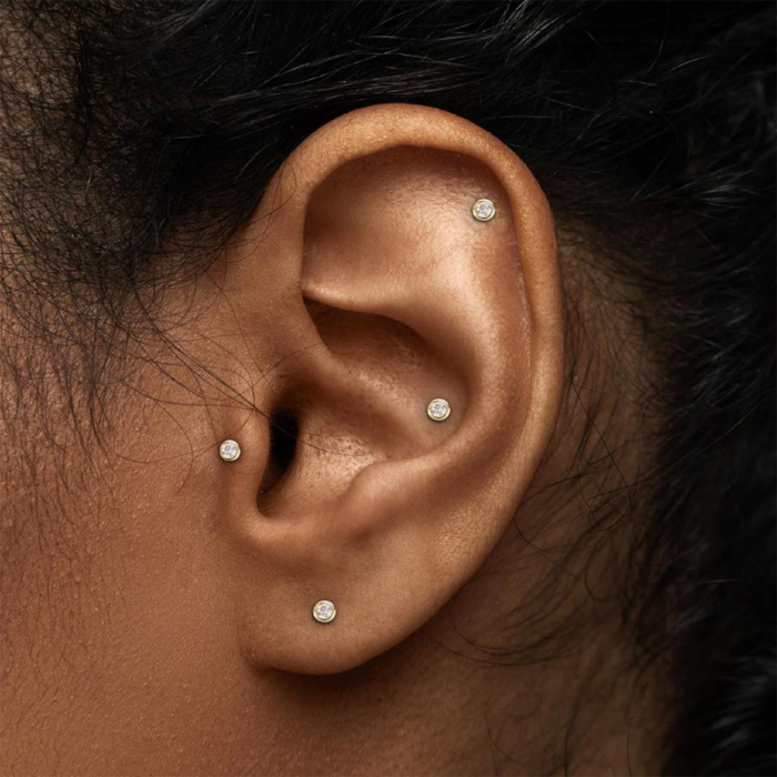 Embout rond sans filetage en or 14 carats Tilum