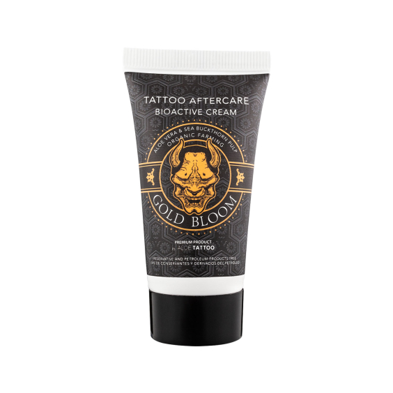 Aloe Tattoo Gold Bloom Nouvelle formule Tubes de soin après traitement sur Présentoir 12x30g