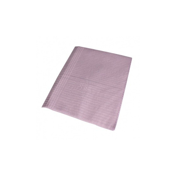 Purple lap cloth with textured pattern, part of a bulk pack of 125 cloths.