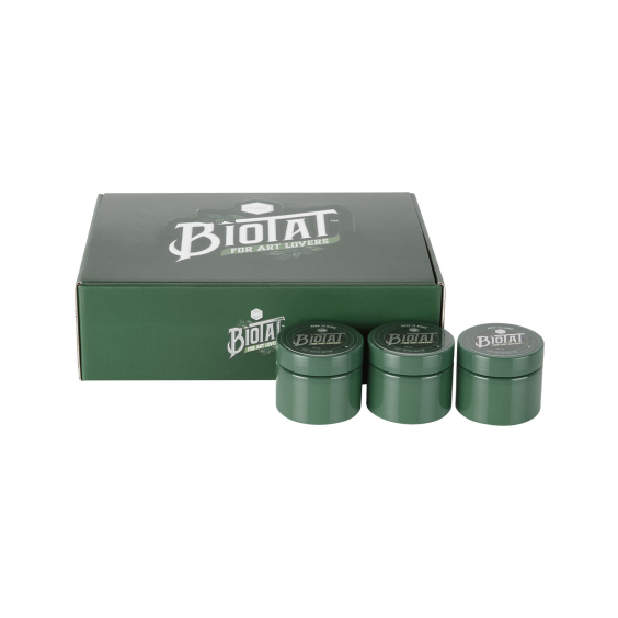 Boîte de 12 BIOTAT Beurre doux Clove pour tatouage 50 ml Présentoir de studio