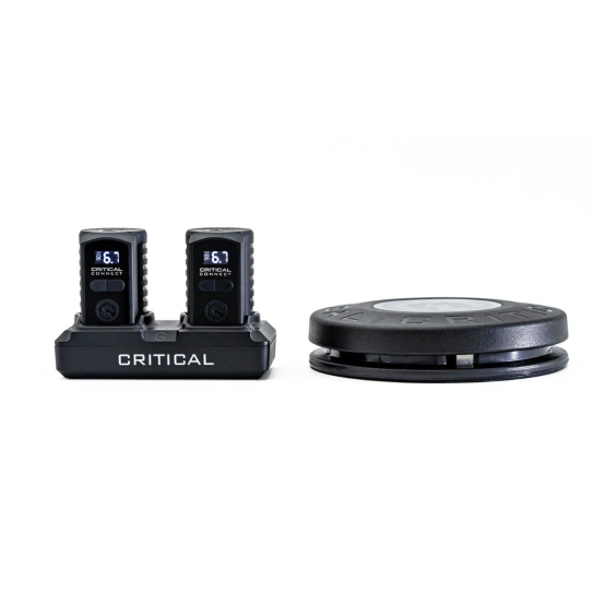 Ensemble de batteries universelles Critical Connect (deux batteries + station d'accueil + pédale de commande)