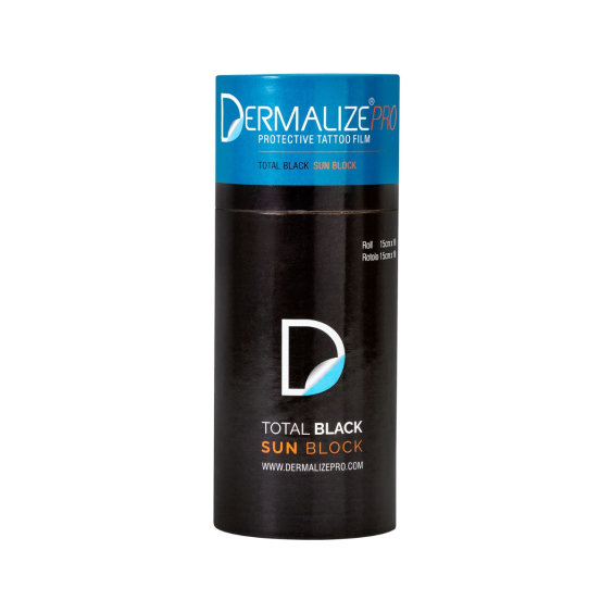 Rouleau de Dermalize Pro Total Black Sun Block - Film protecteur pour tatouage - 15 cm x 10 m