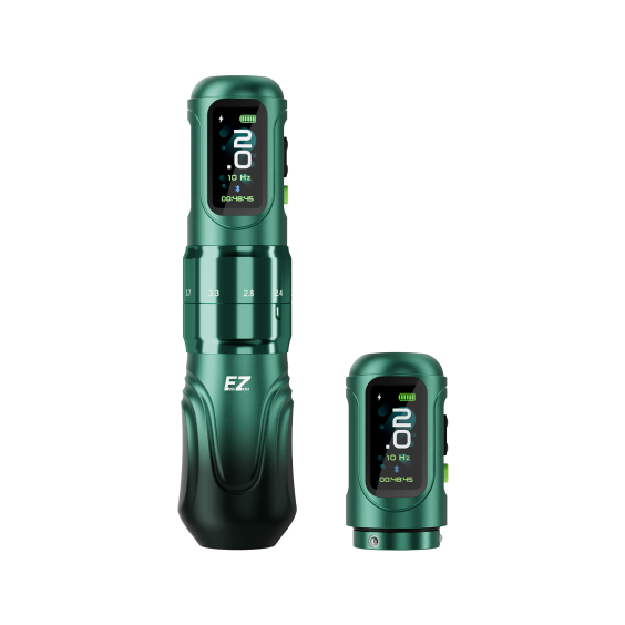 Pen de tatouage sans fil EZ P6 avec batterie supplémentaire - Dégradé vert