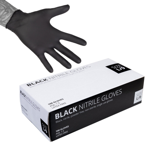 Boîte de 100 gants en nitrile Unigloves Select Black