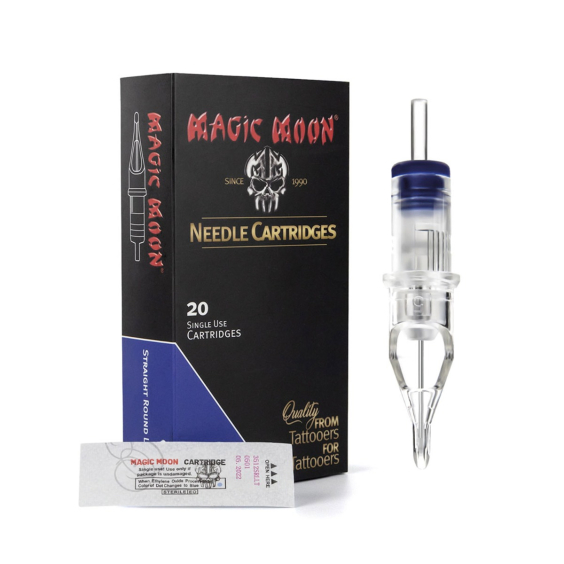 Boite de 20 Cartouches Magic Moon 0,35MM Long Taper - Straight Round Liner