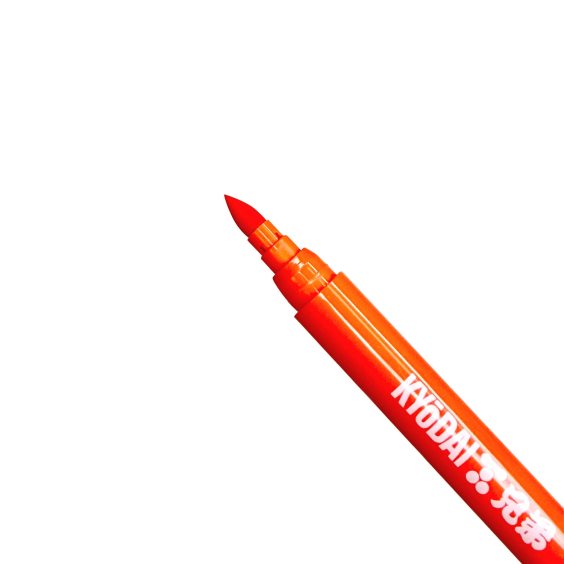 Pack de 5 stylos pinceaux à pointe ferme Kyodai - Kyodai Vermillion