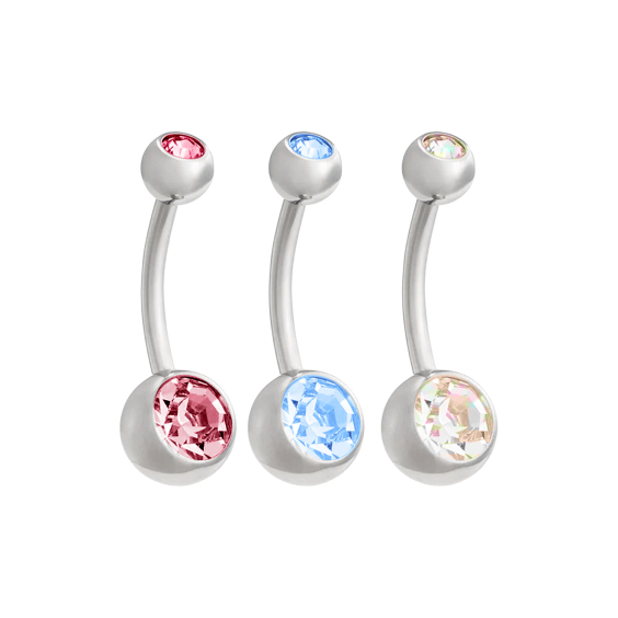 Anneau de nombril en titane orné de bijoux Tilum